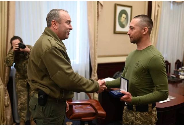 Военнослужещият от Граничната служба на Украйна Роман Грибов който е