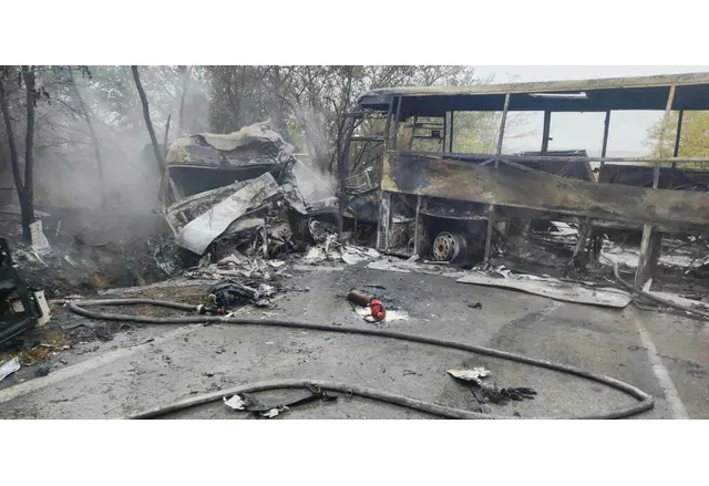 Кадри от катастрофата