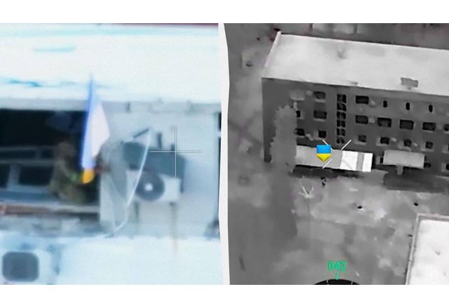 Кадри от операцията по прочистването на сградата от руски окупатори