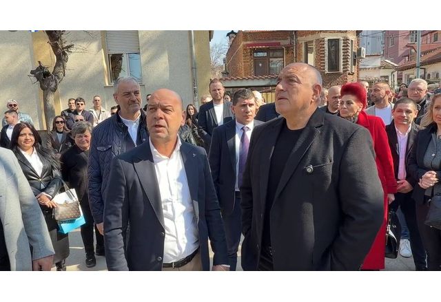 Кметът на Пловдив Костадин Димитров и Бойко Борисов 