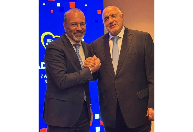 Лидерът на ГЕРБ Бойко Борисов разговаря с председателя на Европейската