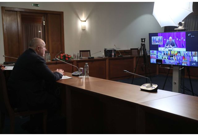 Министър-председателят Бойко Борисов участва във видеоконферентното заседание на Европейския съвет