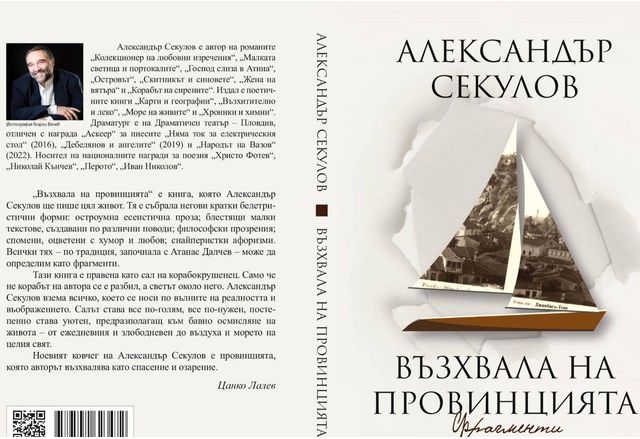 Отменя се срещата на Александър Секулов с асеновградска публика съобщиха