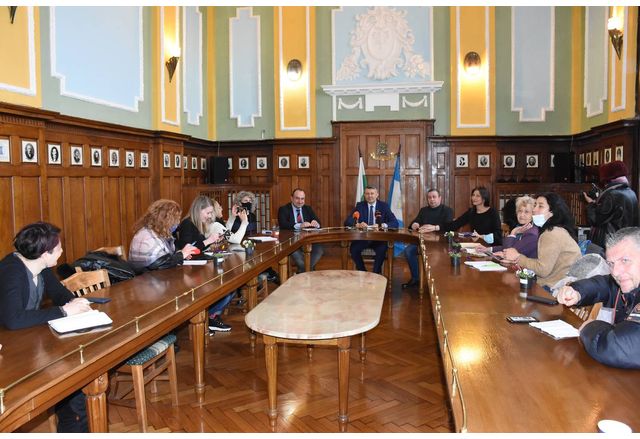 По време на пресконференцията в Община Пловдив