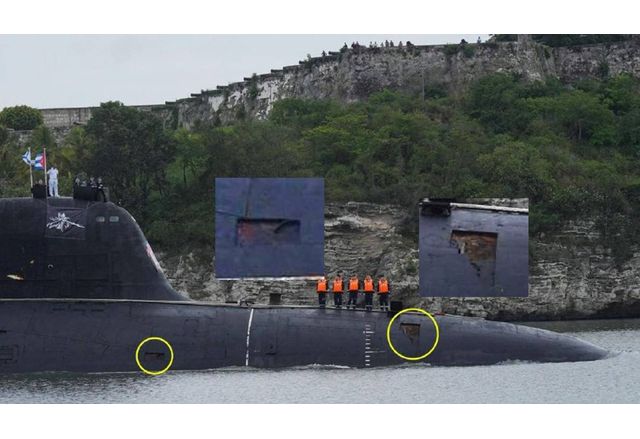 Руската подводница Казан която бе на посещение в Куба и