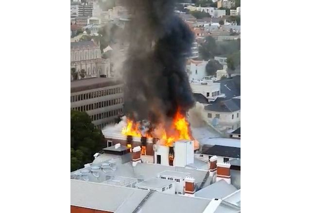 Пожар в парламента на ЮАР