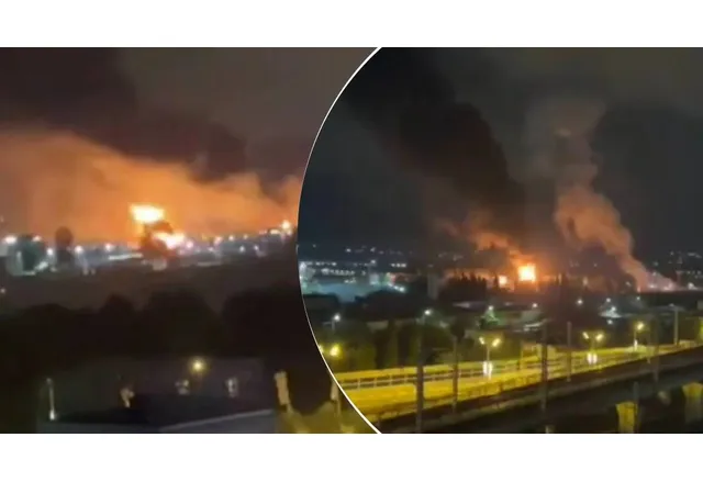 Пожар в рафинерия в Русия