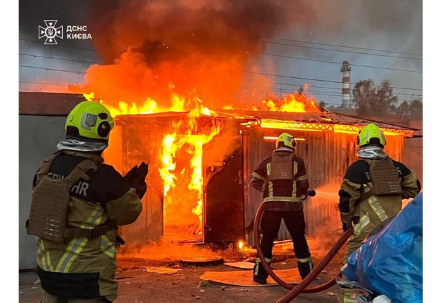 Пожар вследствие руски терористичен удар