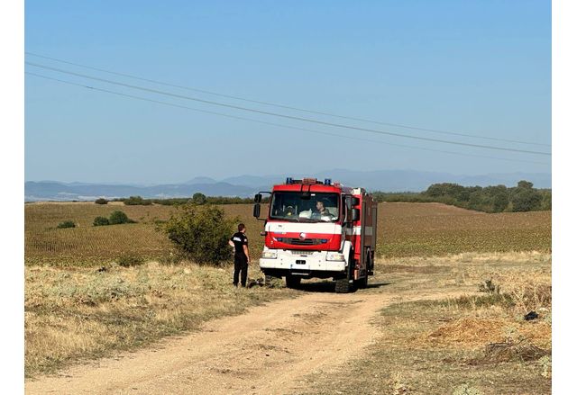 Голям пожар избухна в покрайнините на Бургас Горят треви в