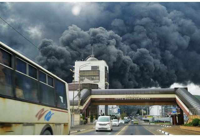 Пожарът в рафинерията в Туапсе