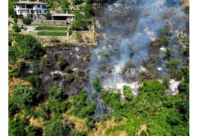 Пожар пламна днес в ранния следобед в близост до асеновградското