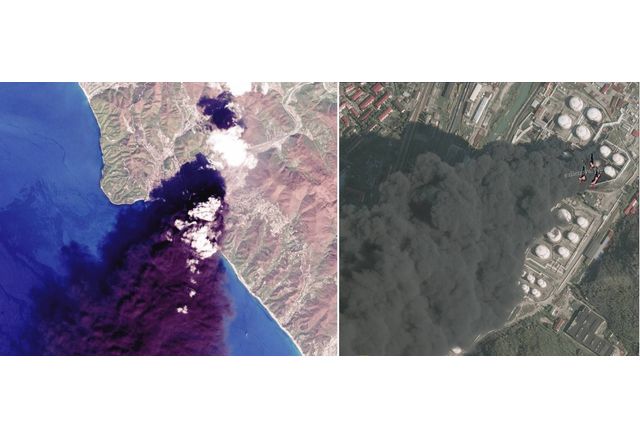 Поразеният нефтен терминал в Туапсе