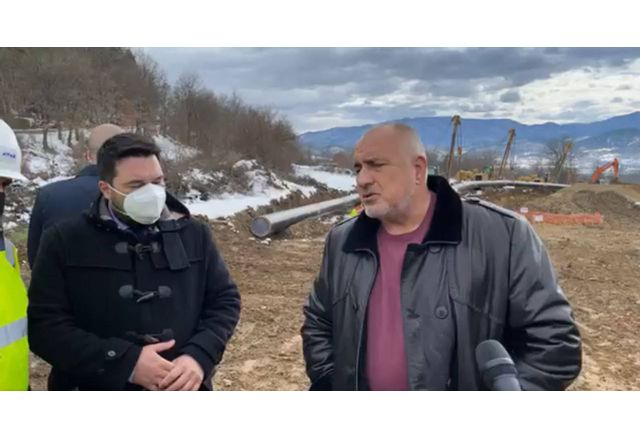 Премиерът Борисов на инспекция на строителството на българо-гръцката газова връзка