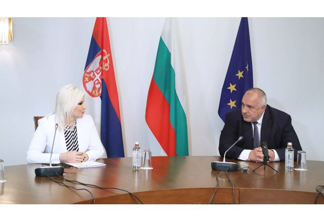 Премиерът Борисов се срещна с вицепремиера на Сърбия Зорана Михайлович