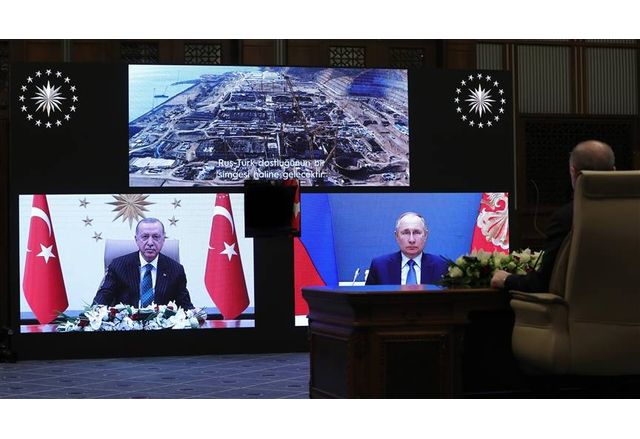 Путин и Ердоган дадоха начало на строежа на 3-ти блок на АЕЦ Аккую в Турция