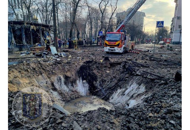 Разрушения в Киев от руските ракетни атаки