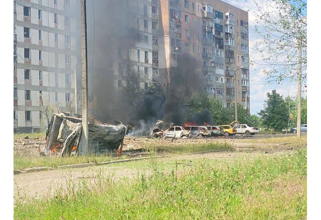 В резултат от руския терористичен обстрел на град Първомайск в