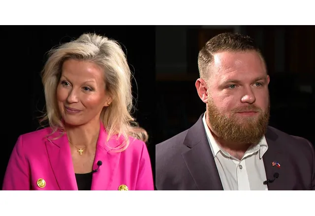 Републиканката Лий Уомбсганс и демократът Тейлър Ремет