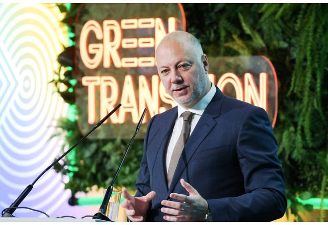 Министър-председателят Росен Желязков по време на форума "Green Transition", посветен на зелената икономика и устойчивото развитие в Централна и Източна Европа