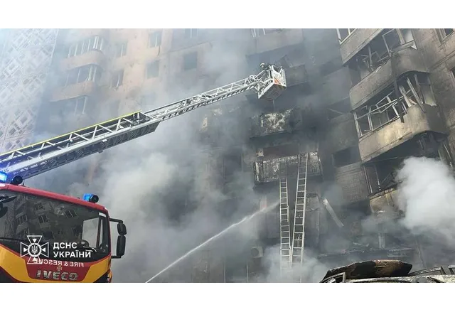 Разрушения и пожари вследствие на руския терористичен удар