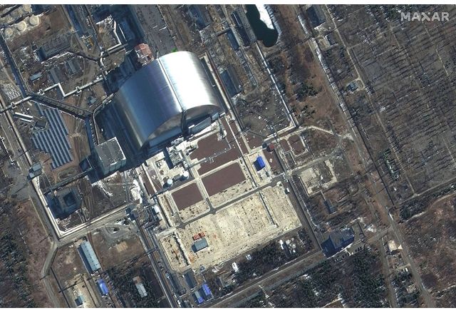 Сателитна снимка на Чернобилската АЕЦ
