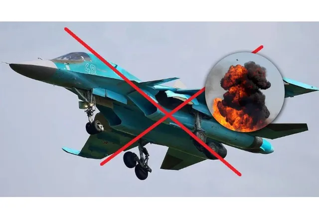 Украинските военни унищожиха още един руски изтребител бомбардировач Су 34 Той е