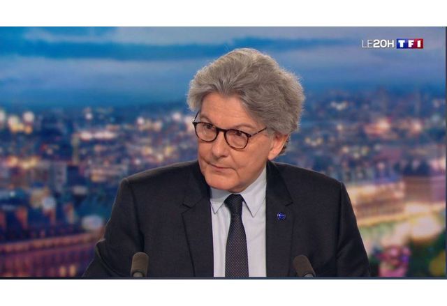 Тиери Бретон пред френския канал TF1