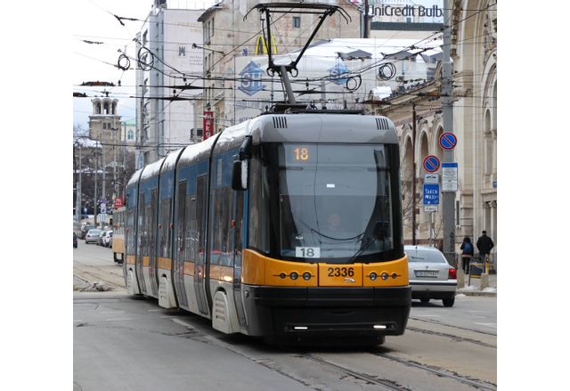 Трамвай в София