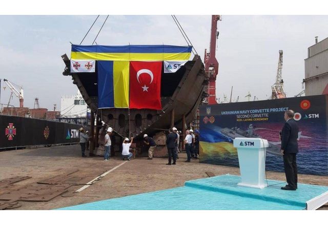 Турция вече строи втори корвет за украинските ВМС, първият е със стомана от „Азовстал“-1