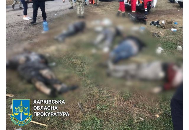 Убитите от руските терористи жители на украинското село Гроза