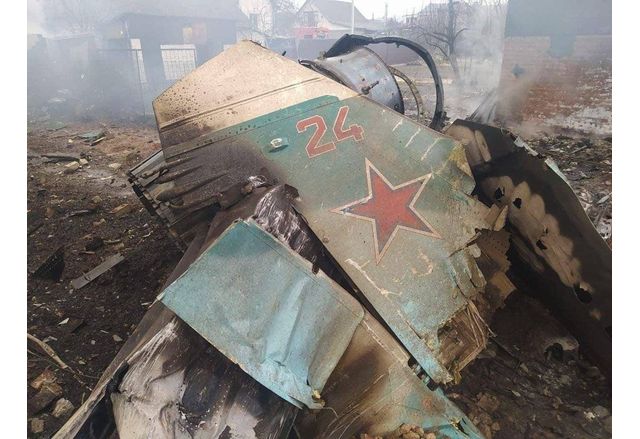 Днес около обяд Украйна е унищожила три руски бомбардировача Су 34