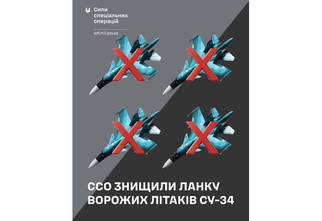 Украйна е нанесла удари по летище с руски тактически самолети