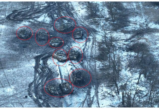 Унищожени руски танкове кръй Въгледар