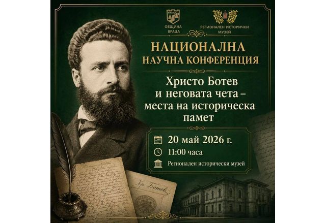 Враца събира учени и изследователи в национална конференция, посветена на  Христо Ботев и неговата чета