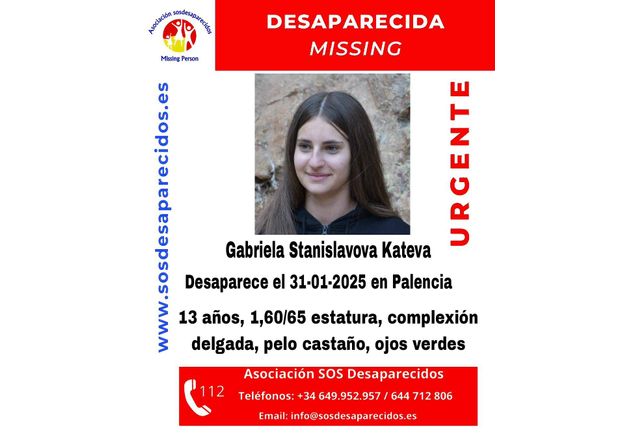 13 годишната българка Габриела Станиславова Катева е в неизвестност от 31