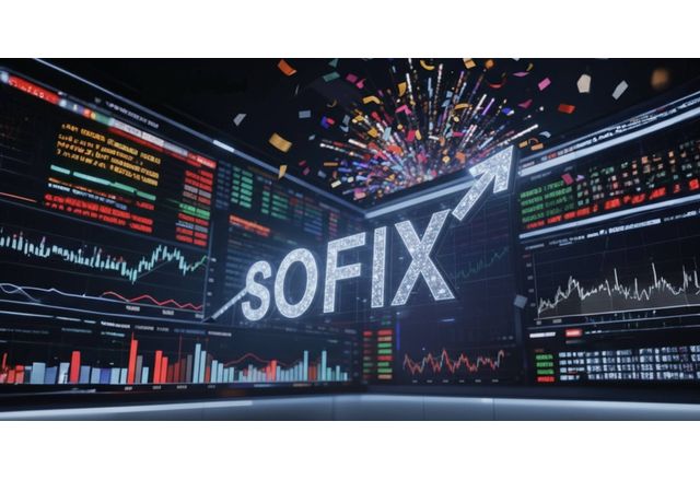 Ръстът на индекса на Българската фондова борса SOFIX e най високият