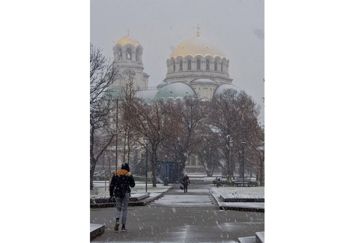 В София се сипе обилен мокър сняг