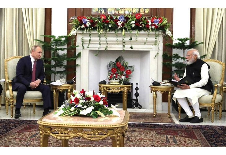 Владимир Путин и Нарендра Моди Владимир Путин и Нарендра Моди