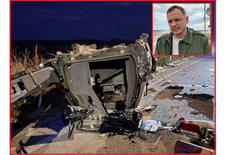 Кирил Стремоусов и катастрофиралият му автомобил