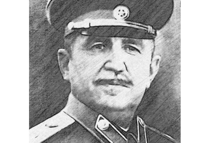 Колаж на Радев като Сталин