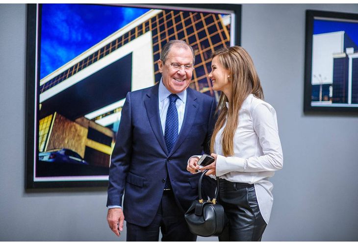 Лавров и неговата дъщеря Екатерина Винокурова