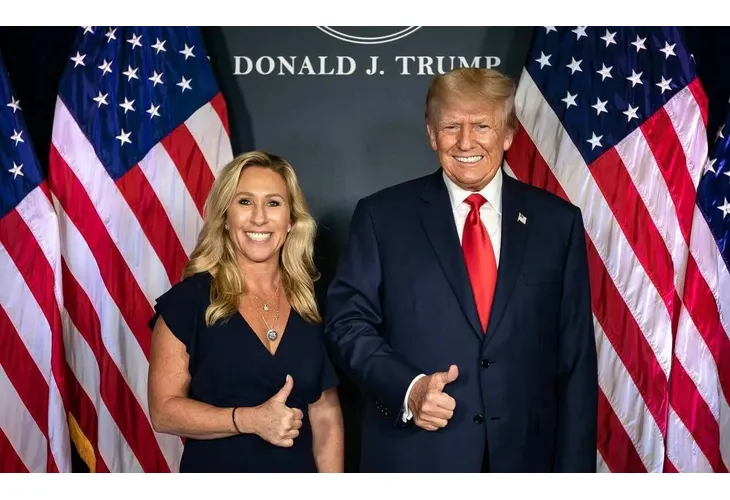 Марджъри Тейлър Грийн и Доналд Тръмп