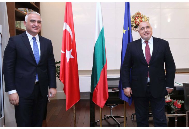 Министър-председателят Бойко Борисов по време на срещата си с министъра на културата и туризма на Турция Мехмет Ерсой