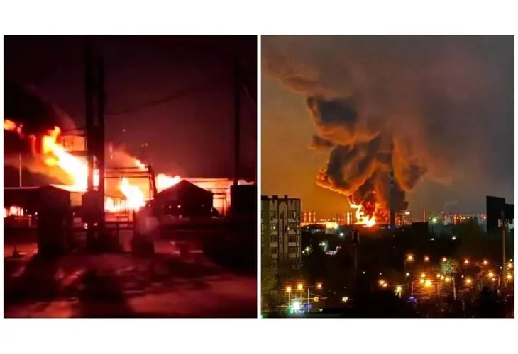 Пожар в руската база Пожар в руската база