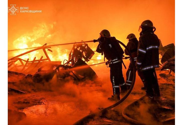 Пожар вследствие на руски терористичен удар