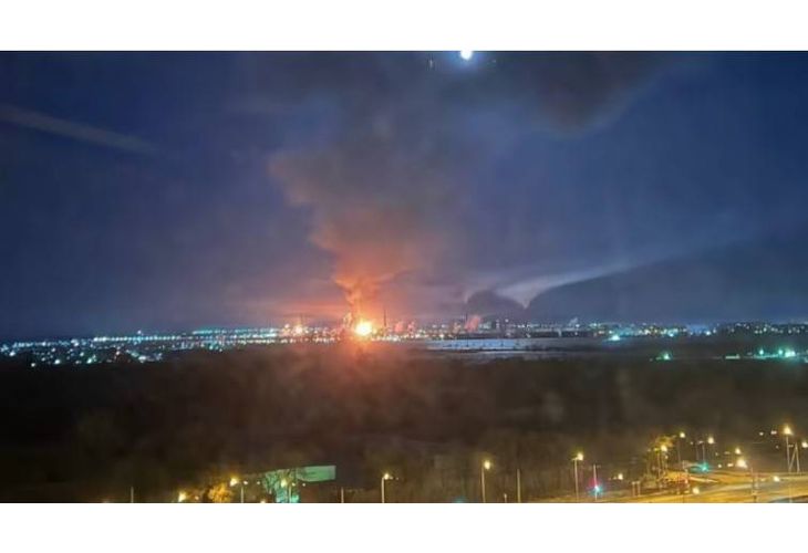Пожар на Куйбишевската нефтена рафинерия в Русия