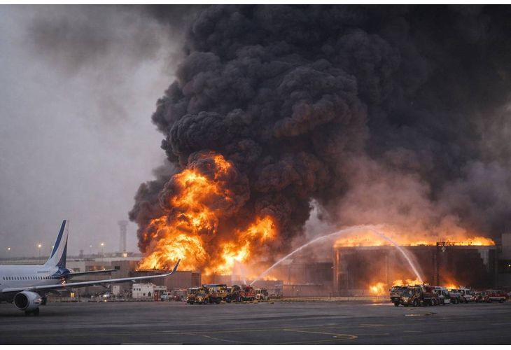 Пожар на летище