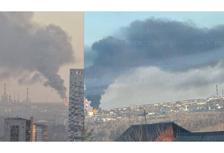 Поразената рафинерия в Уфа