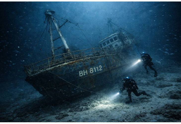 Потъналият риболовен кораб BH 8112