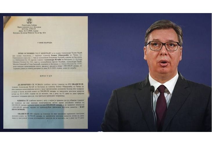 Първоинстанционен съд осъди Вучич да плати 1700 евро, защото обидил политик в ефир
